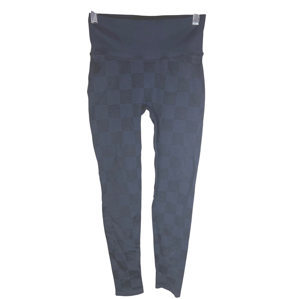 NWOT Good‎ American Checkered Mid Rise Seamless Ribbed Legging Size 2 Streetwear
